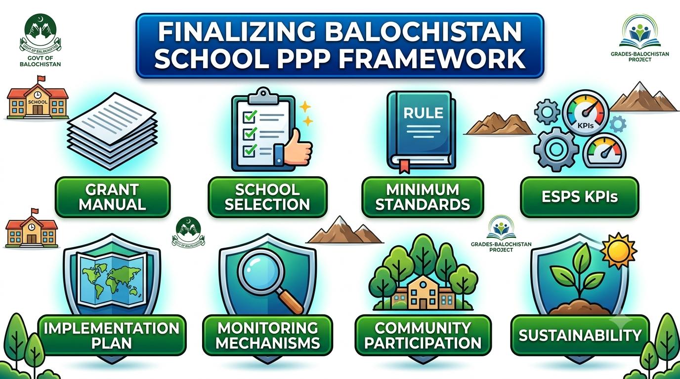بلوچستان میں کم کارکردگی والے اور کمیونٹی اسکولوں کے لیے پی پی پی فریم ورک کو حتمی شکل دے دی گئی